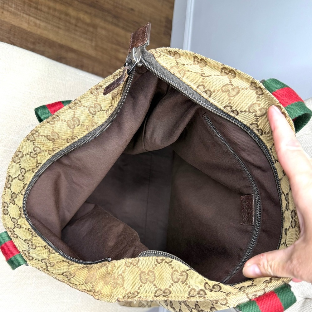 Authentic Gucci Sherry Line Tote Bag Shopper brown monogram canvas large - Picture 15 of 16